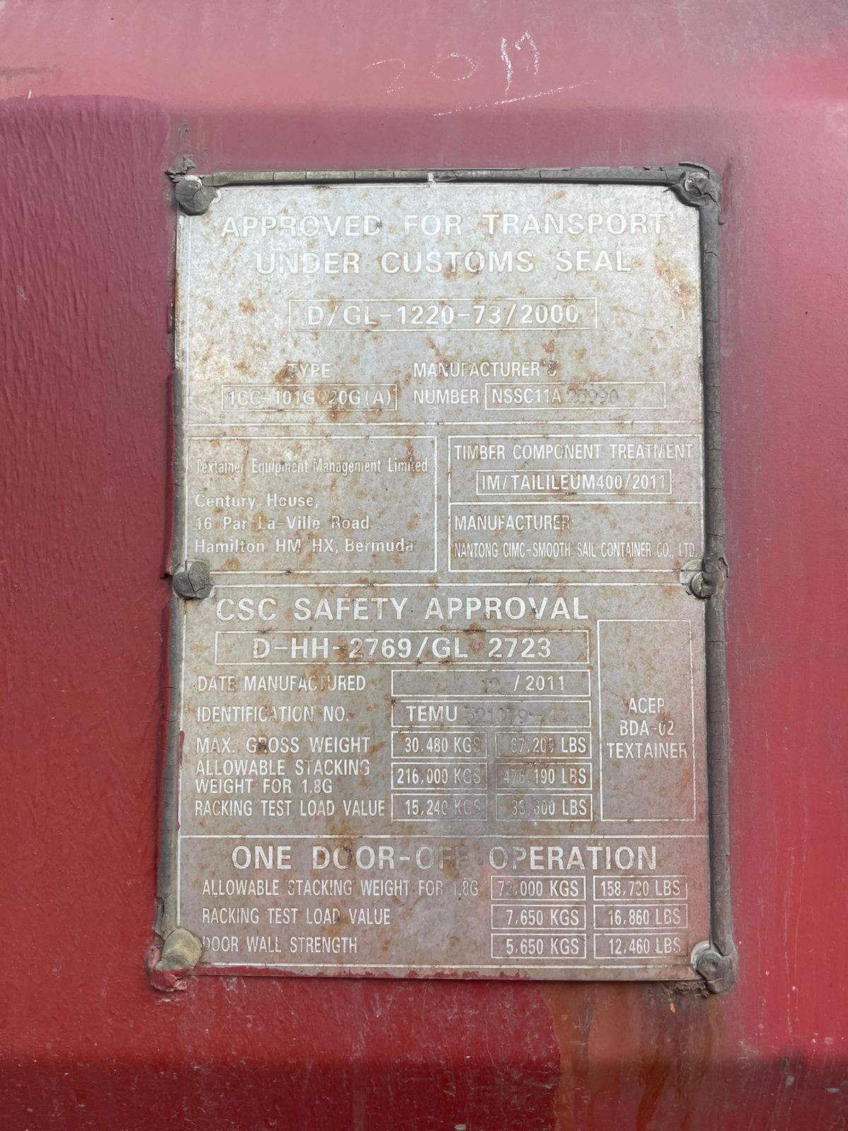 Морской контейнер TEMU3210794