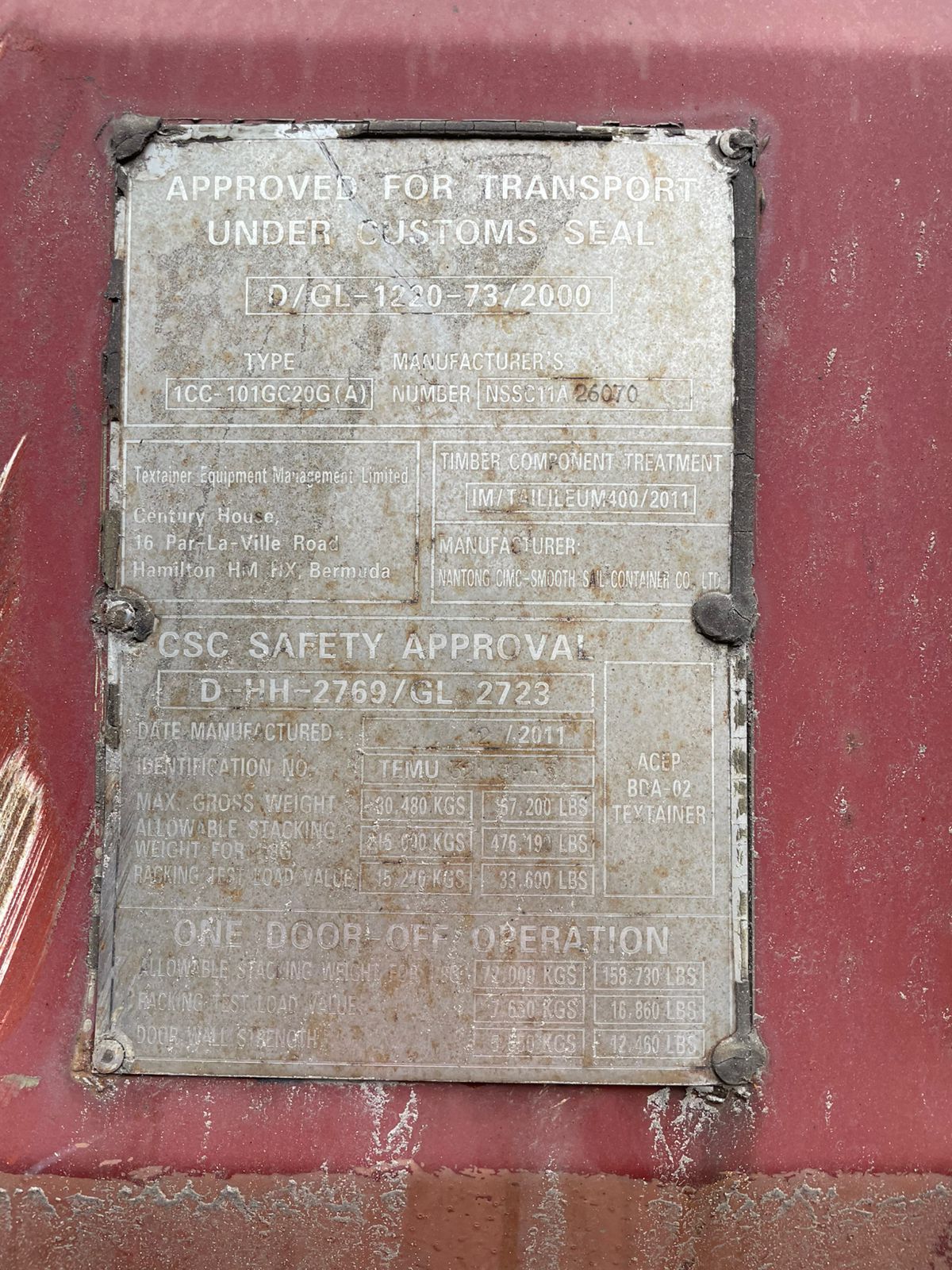 Морской контейнер TEMU3211595