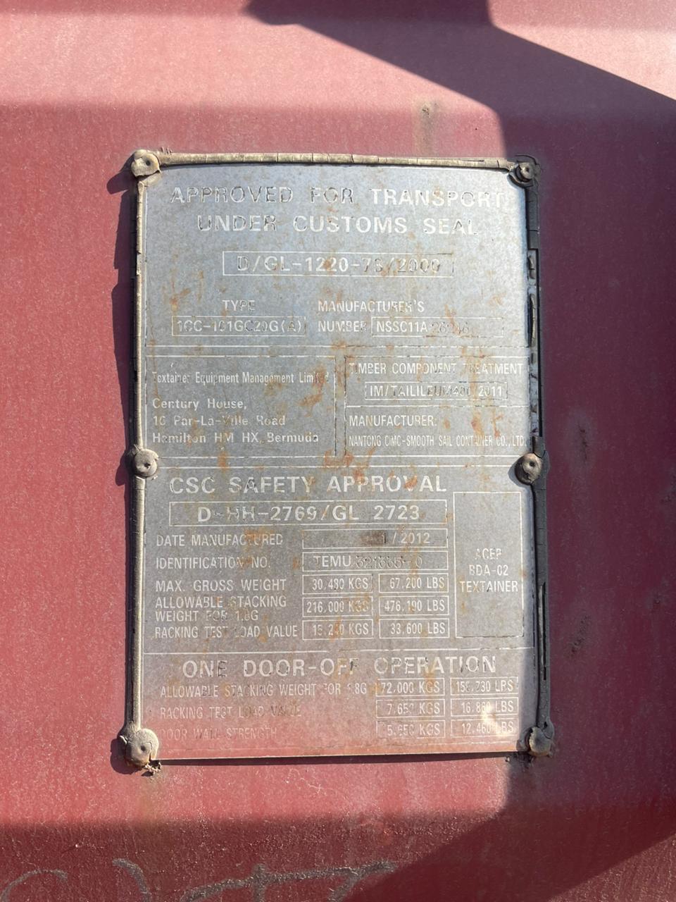 Морской контейнер TEMU3213350