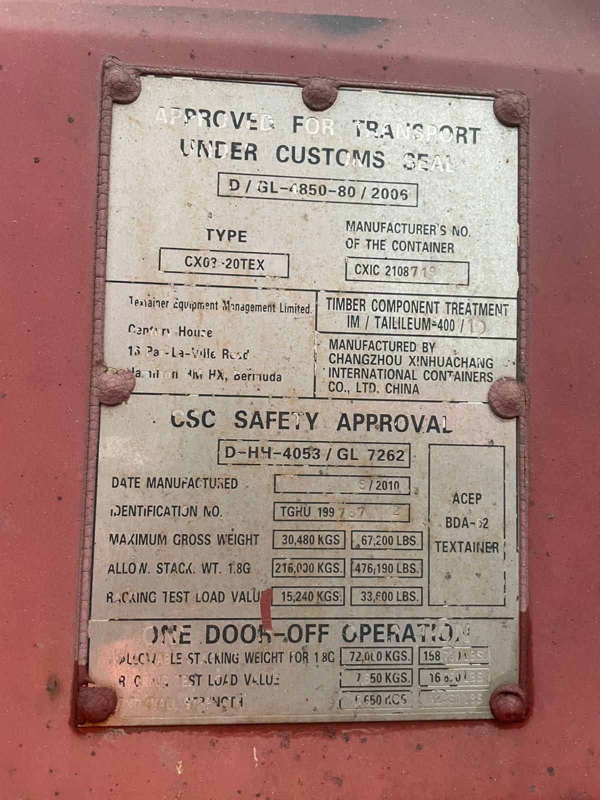 Морской контейнер TEMU3244541