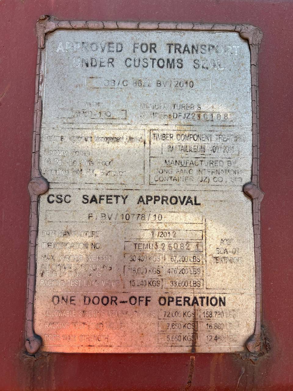 Морской контейнер TEMU3250821