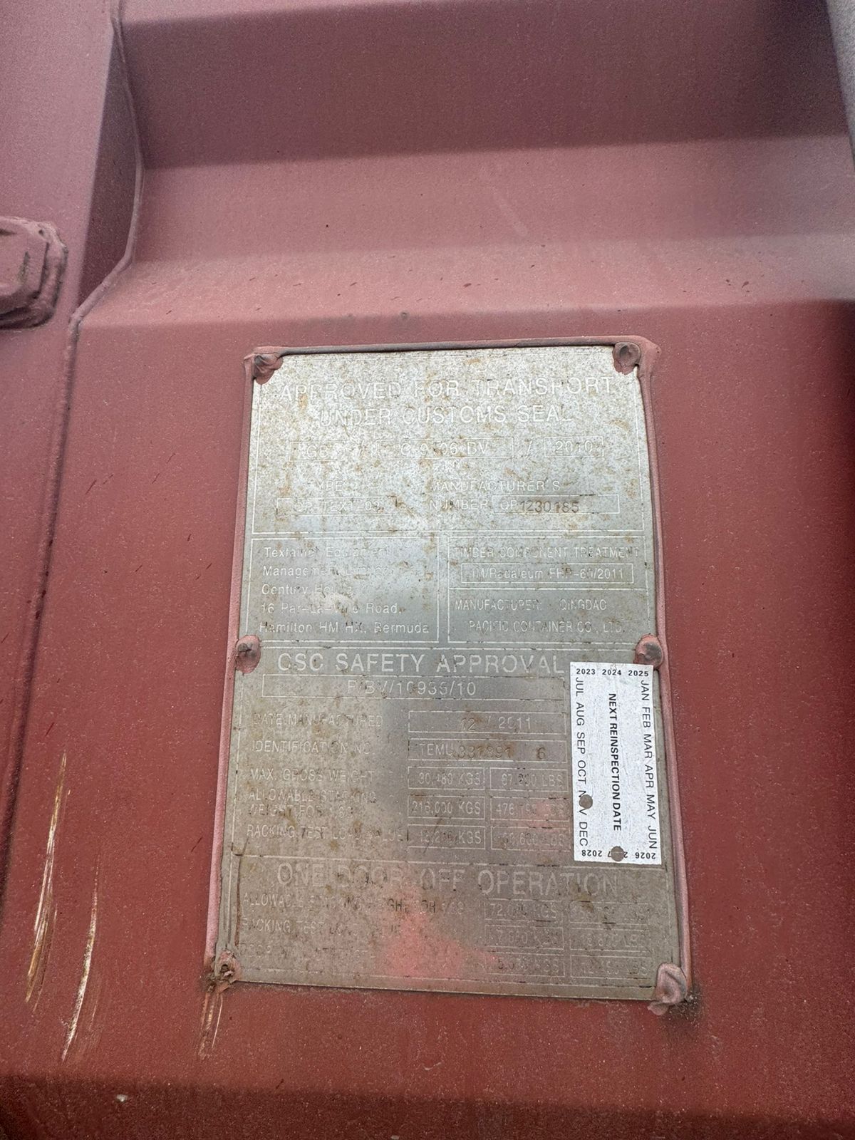 Морской контейнер TEMU3318916