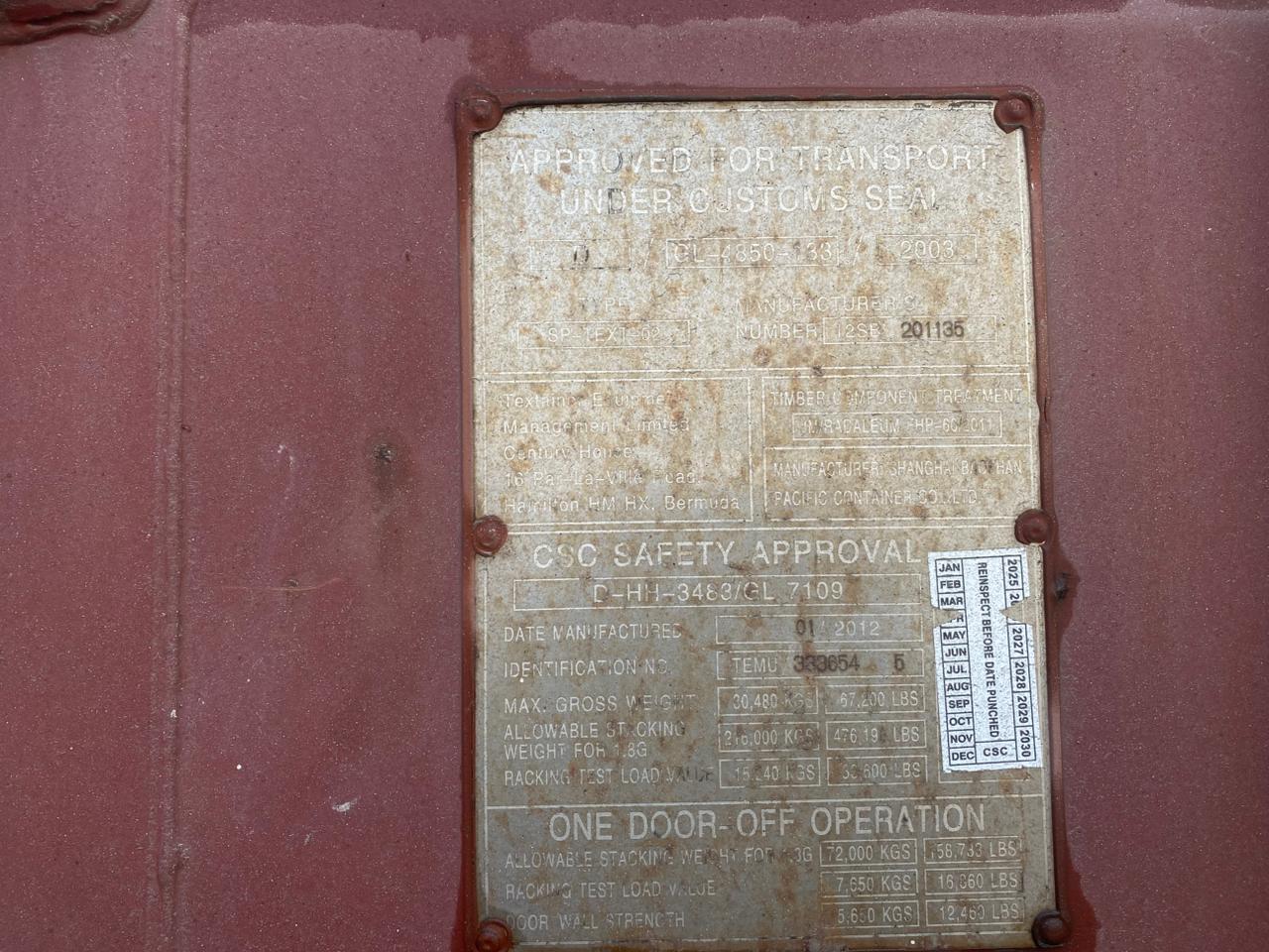 Морской контейнер TEMU3336545