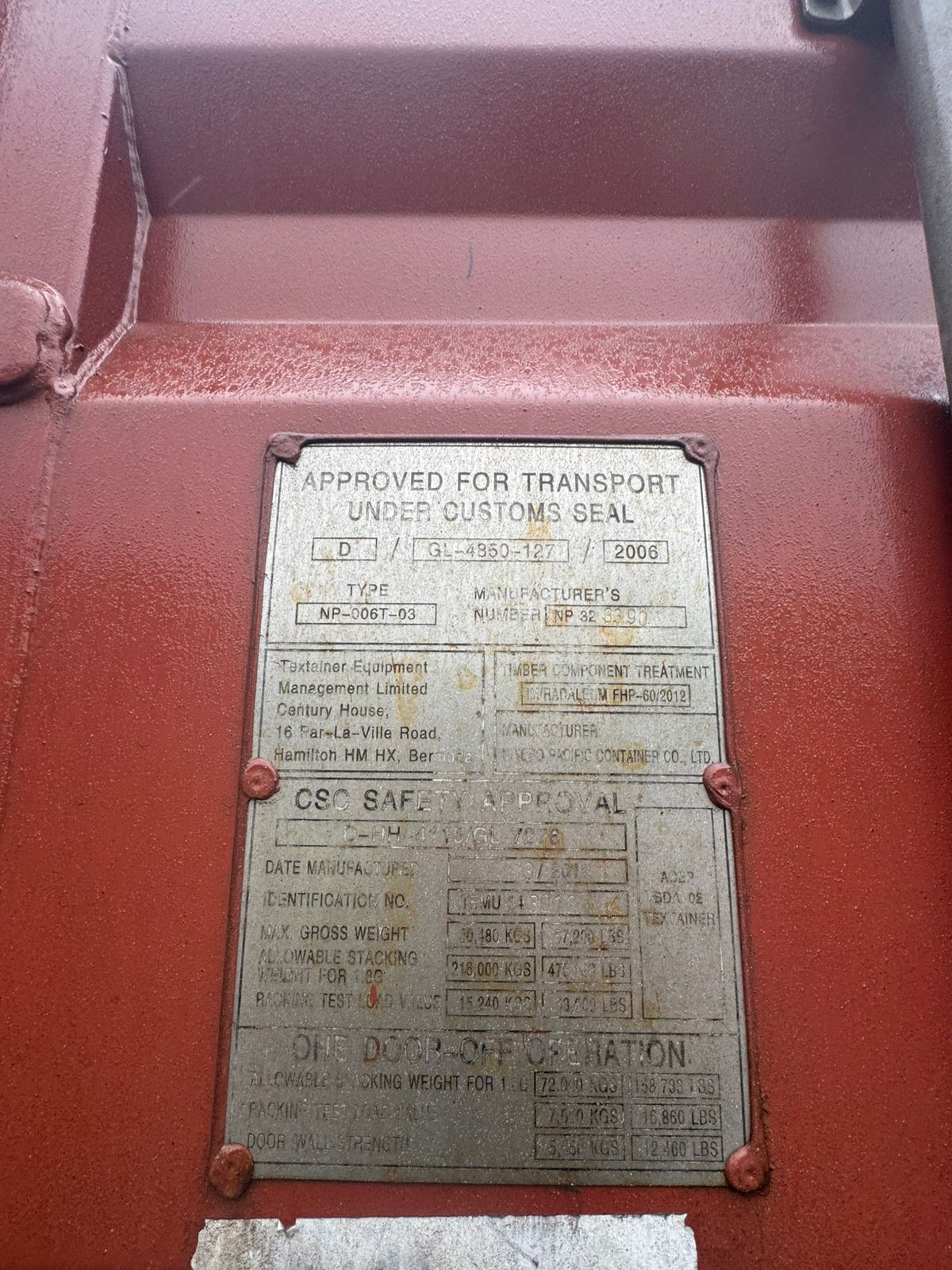 Морской контейнер TEMU3430124