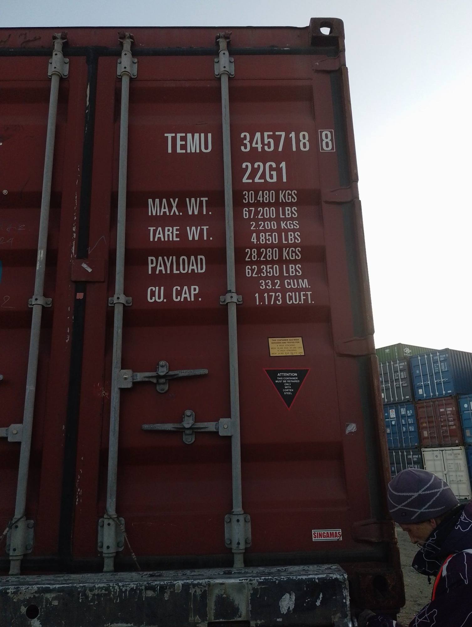 Морской контейнер TEMU3457188