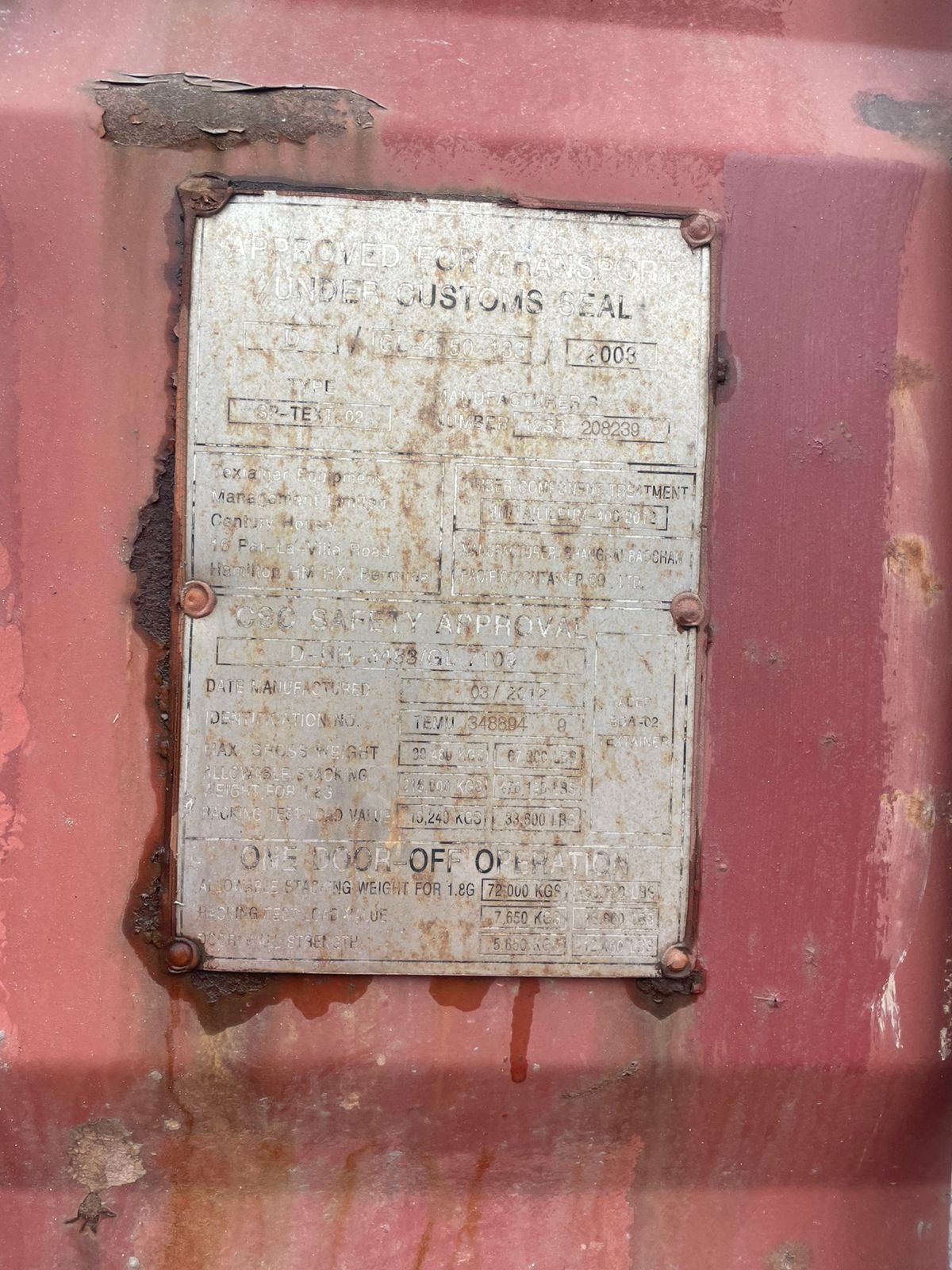 Морской контейнер TEMU3488949