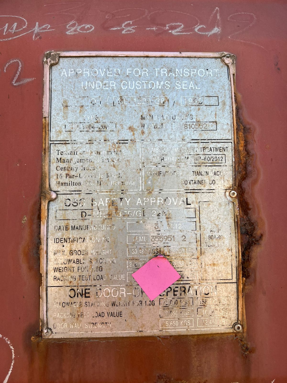 Морской контейнер TEMU3559512