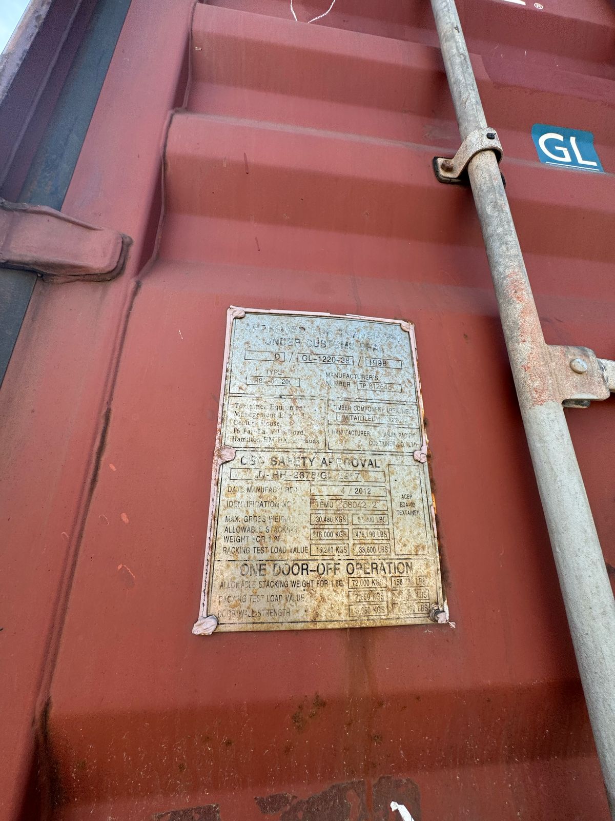 Морской контейнер TEMU3580422