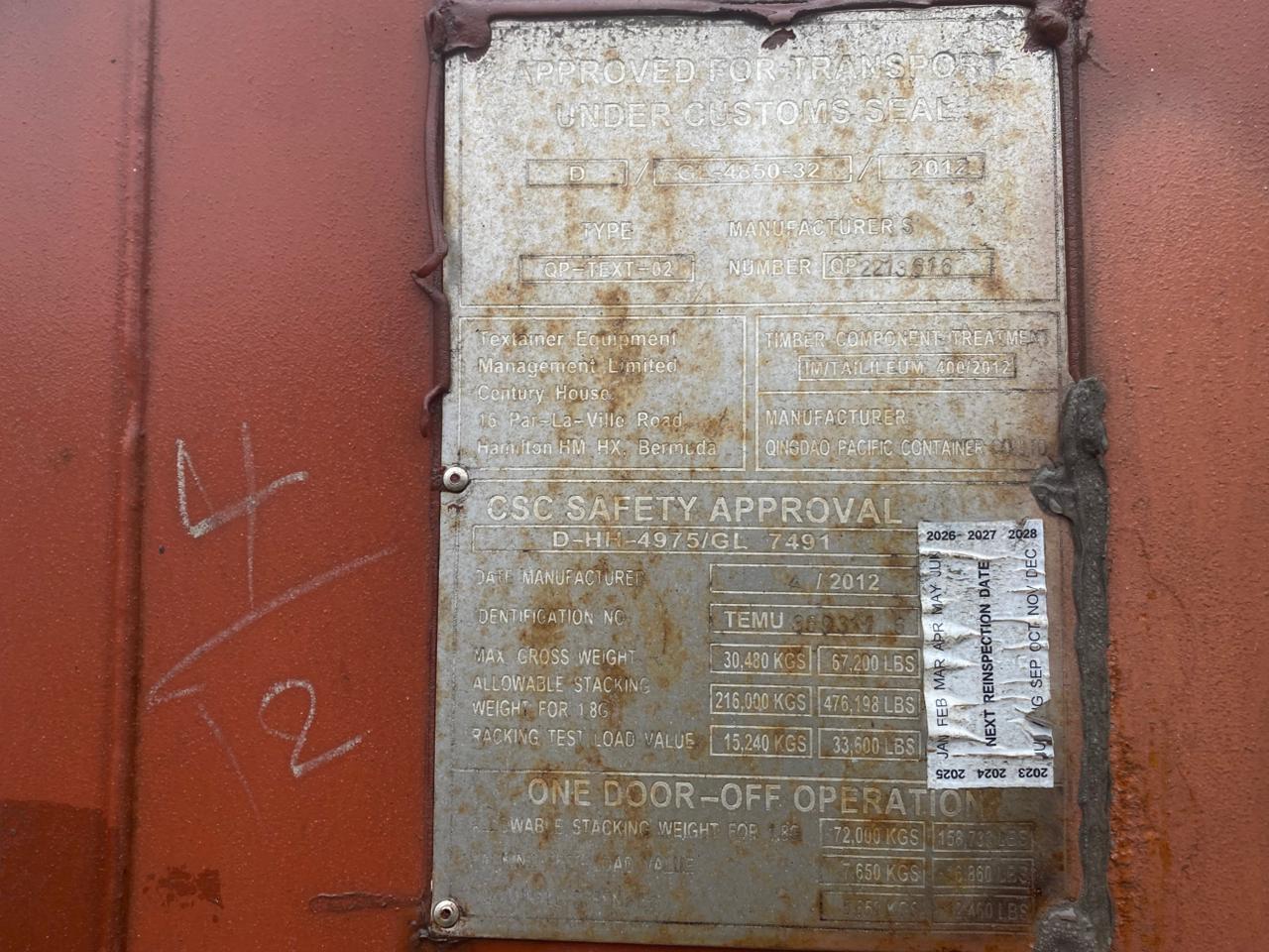 Морской контейнер TEMU3593116