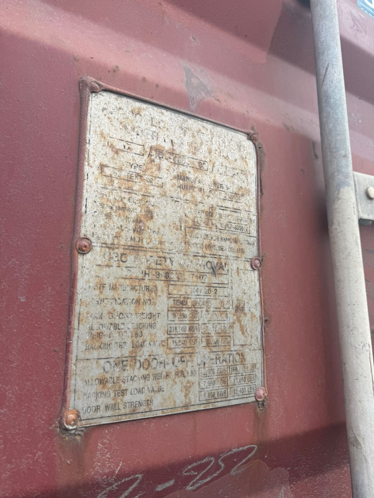 Морской контейнер TEMU3604550