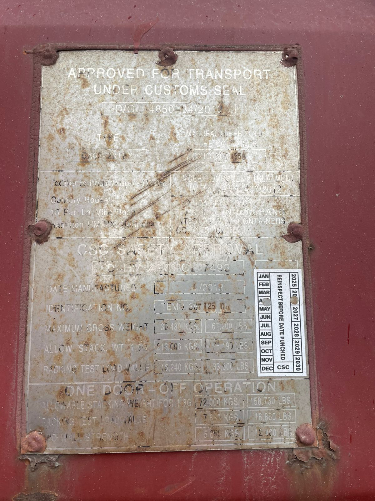 Морской контейнер TEMU3671250