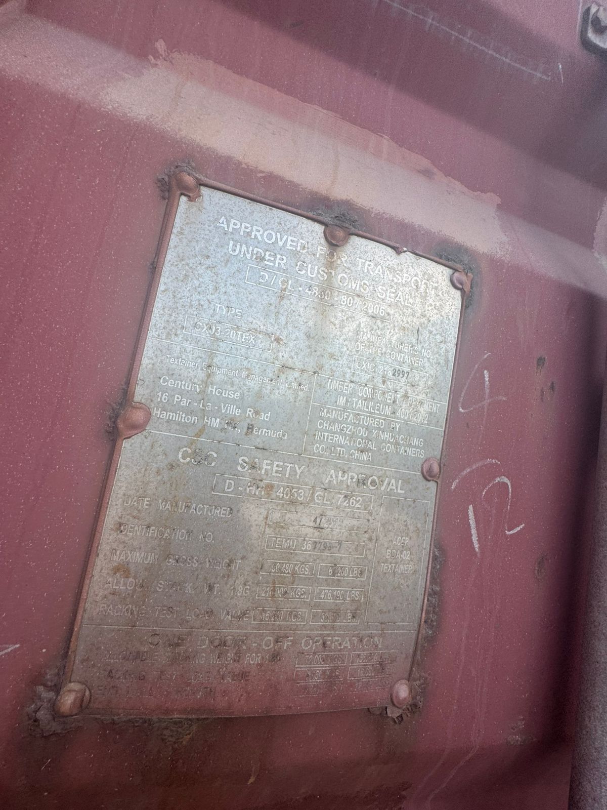 Морской контейнер TEMU3677937