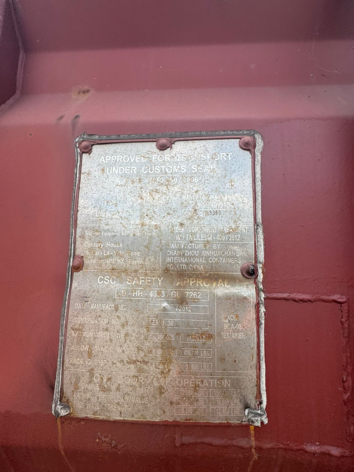 Морской контейнер TEMU3681460