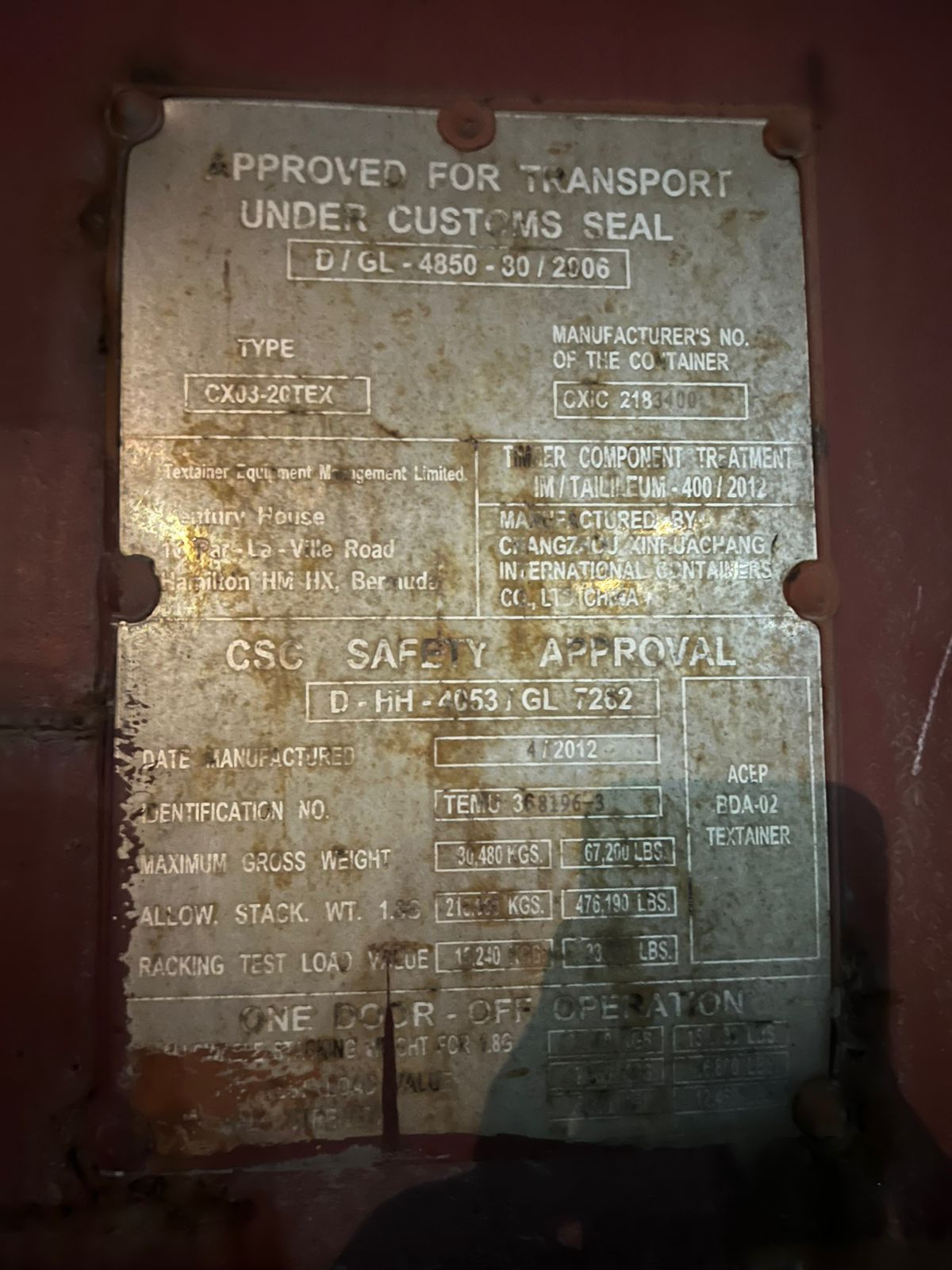 Морской контейнер TEMU3681963