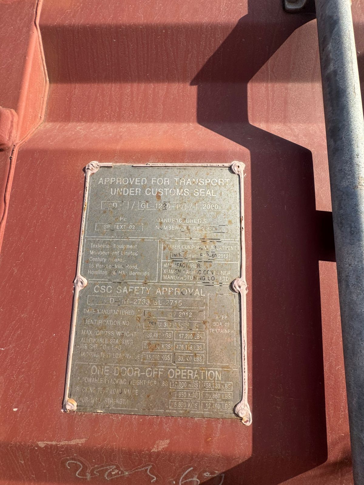 Морской контейнер TEMU3695885