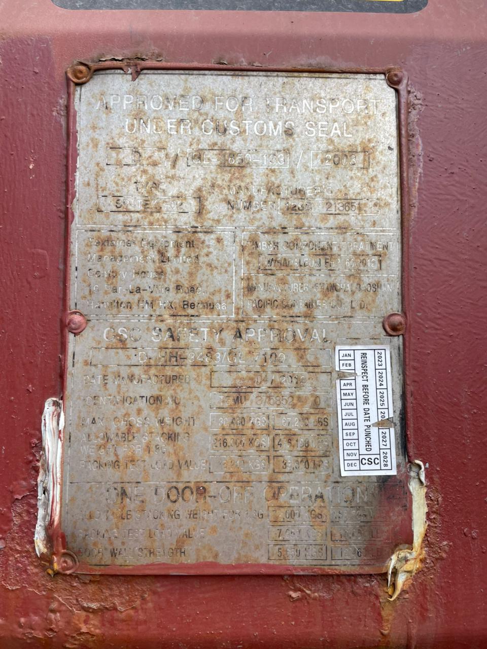 Морской контейнер TEMU3758520