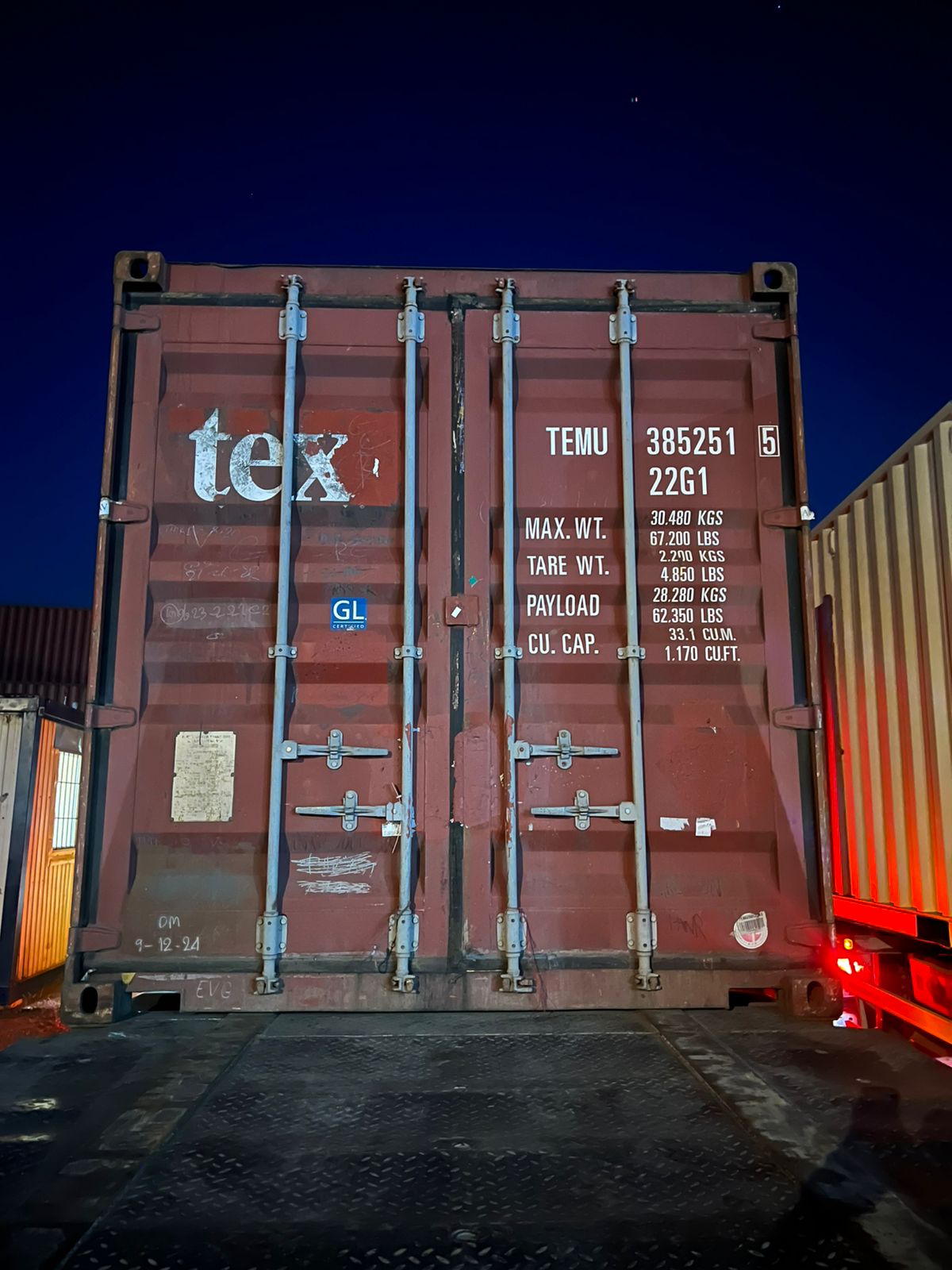 Морской контейнер TEMU3852515