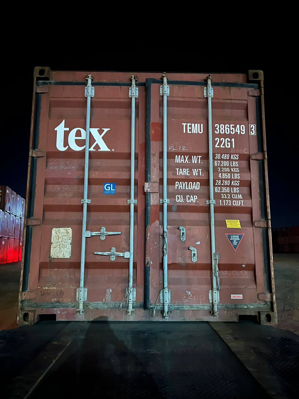 Морской контейнер TEMU3865493