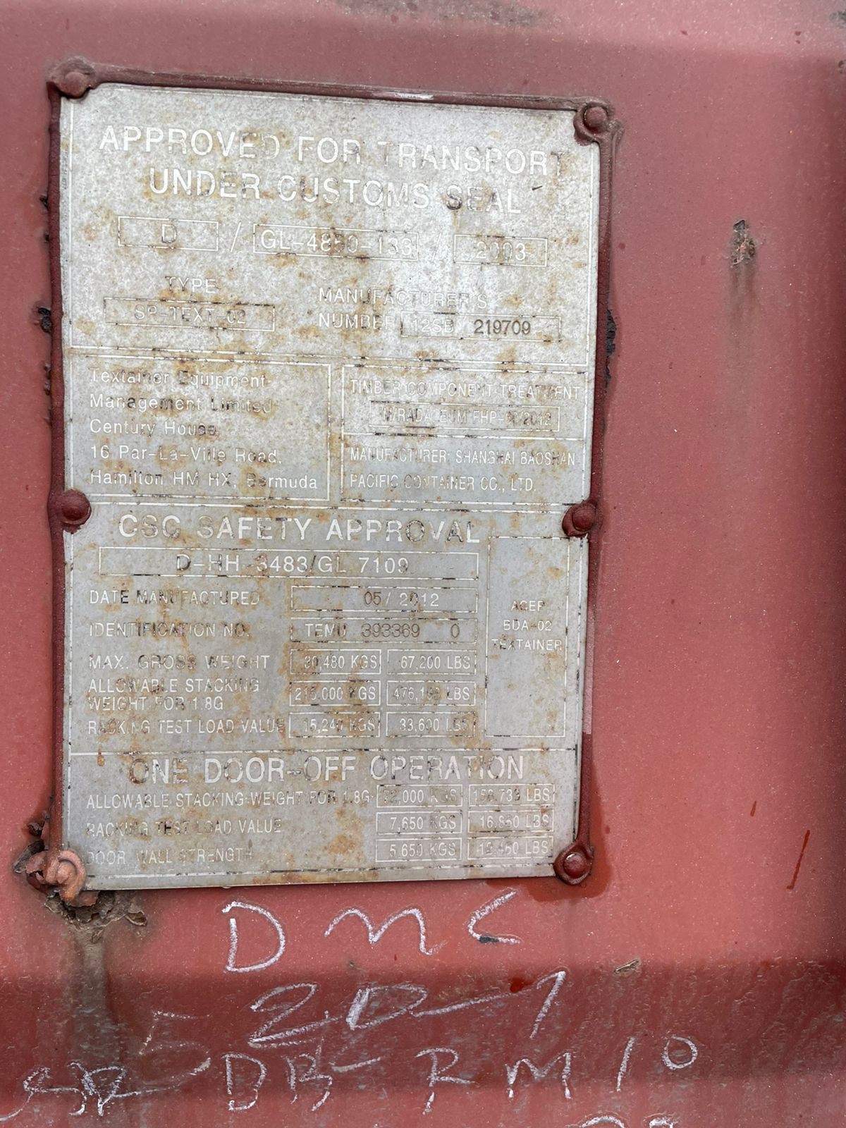 Морской контейнер TEMU3933690