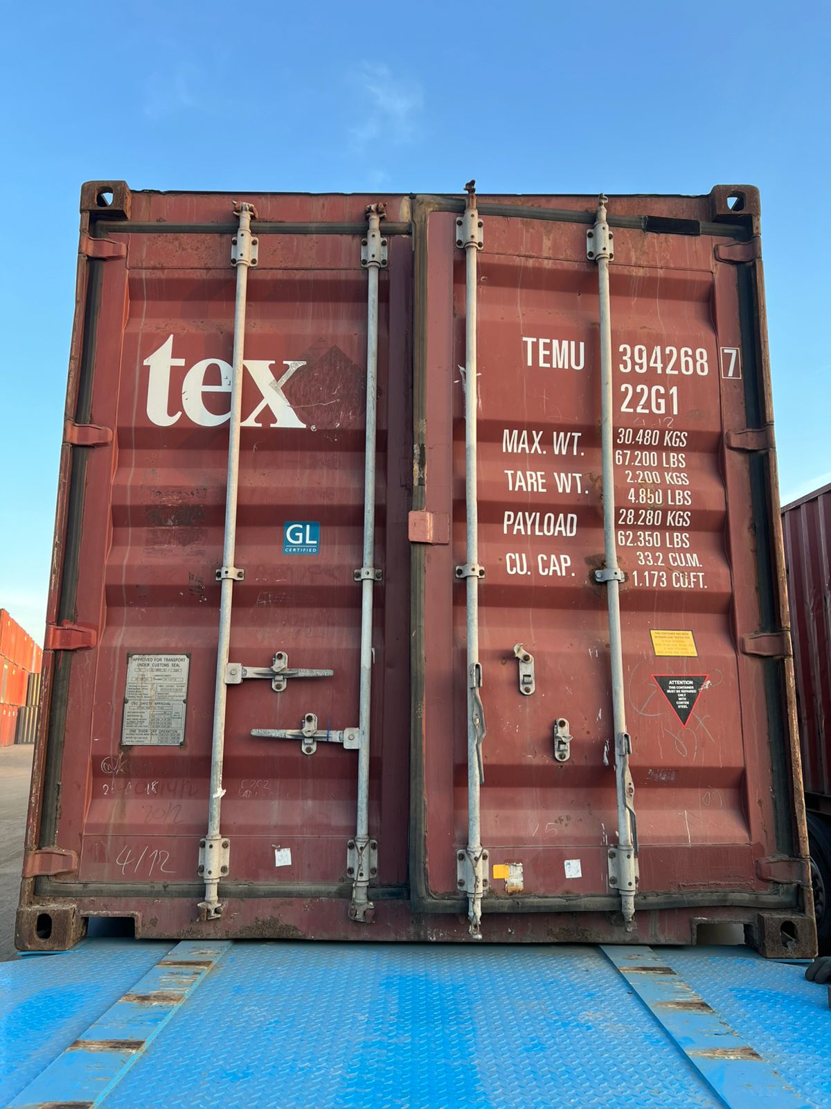 Морской контейнер TEMU3942687