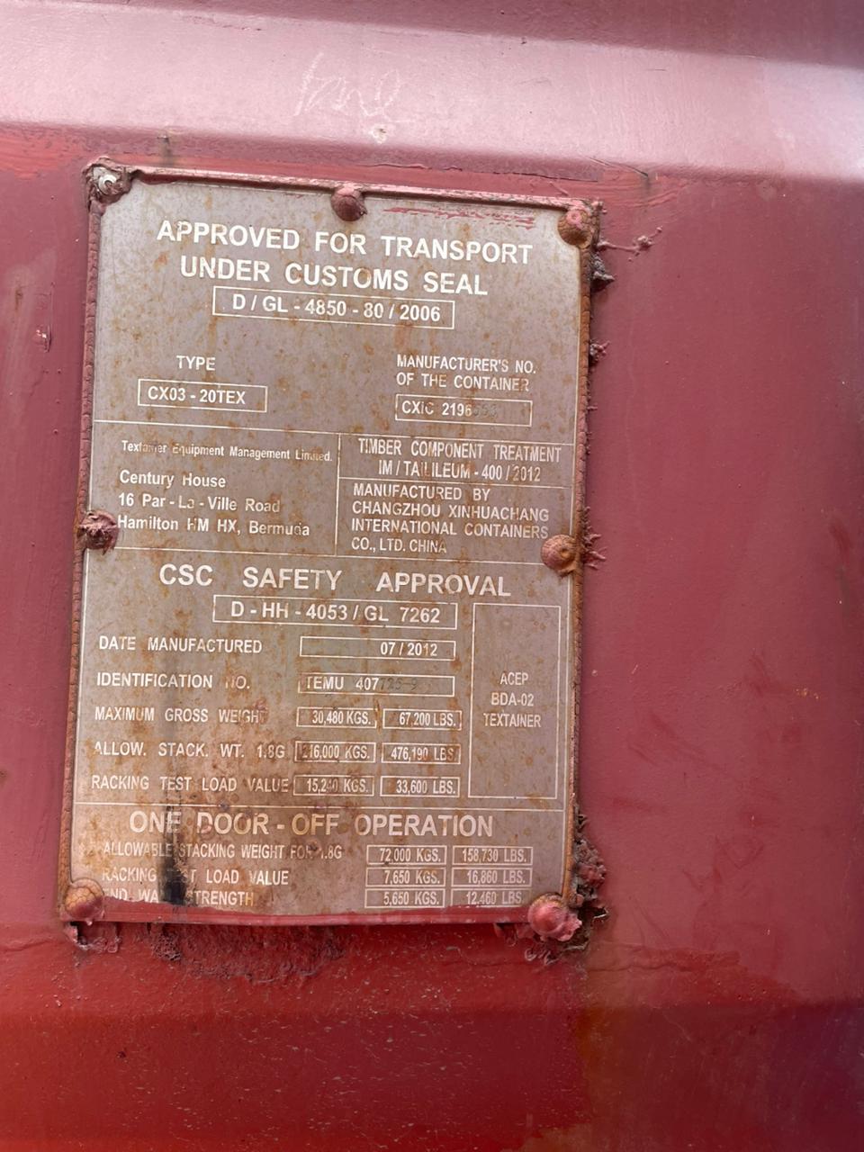 Морской контейнер TEMU4077259