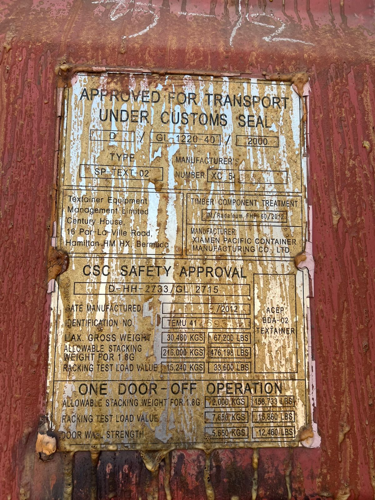 Морской контейнер TEMU4146935