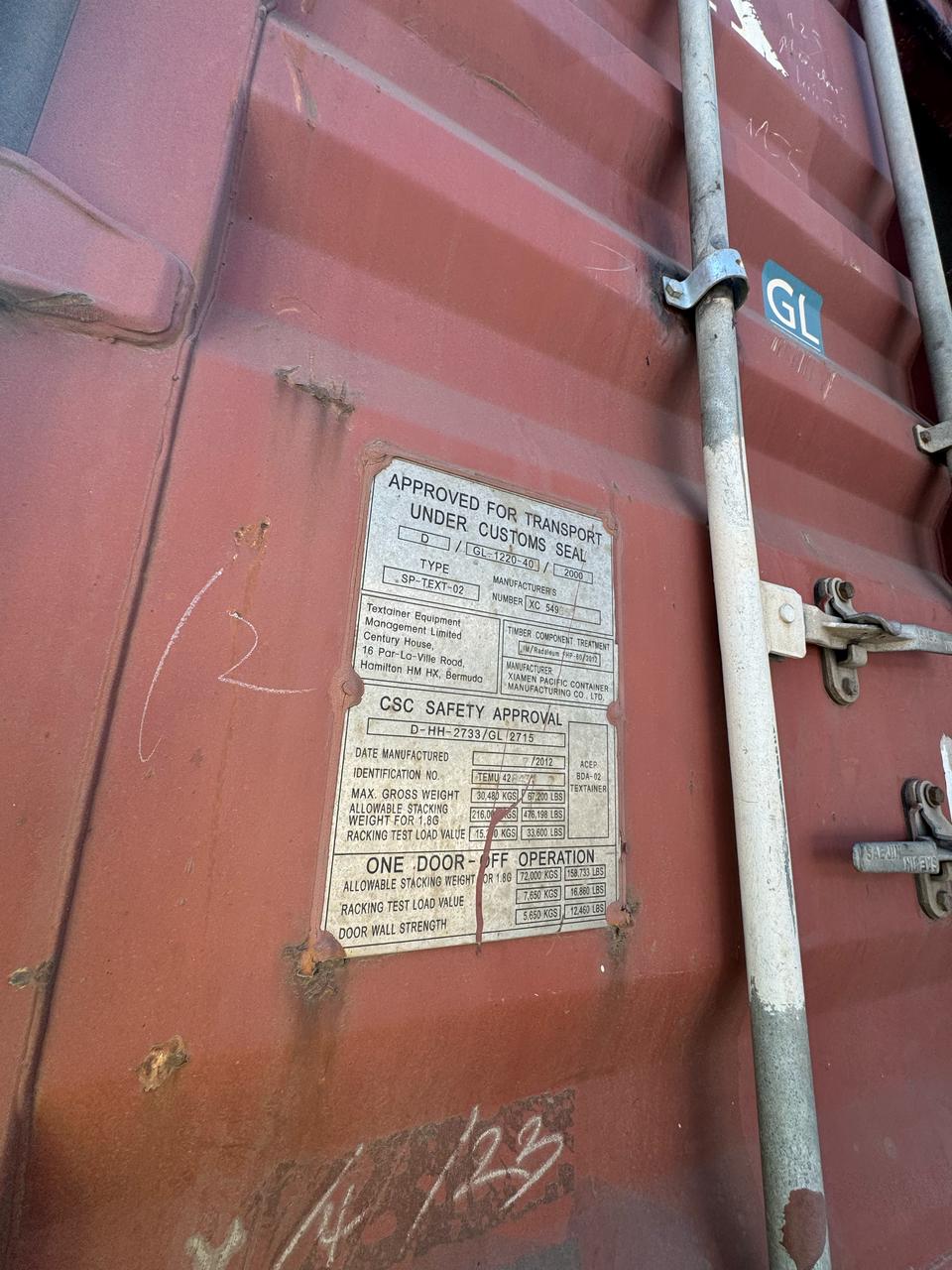 Морской контейнер TEMU4284317
