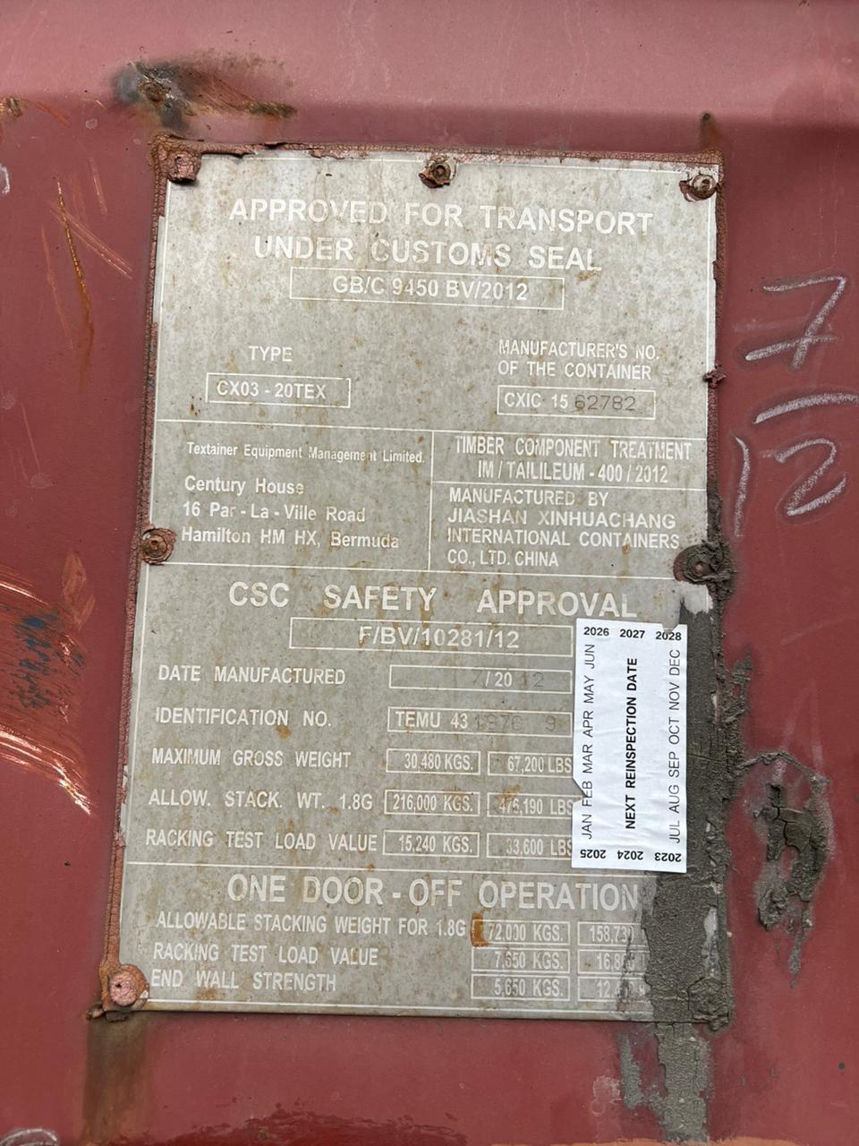 Морской контейнер TEMU4319769