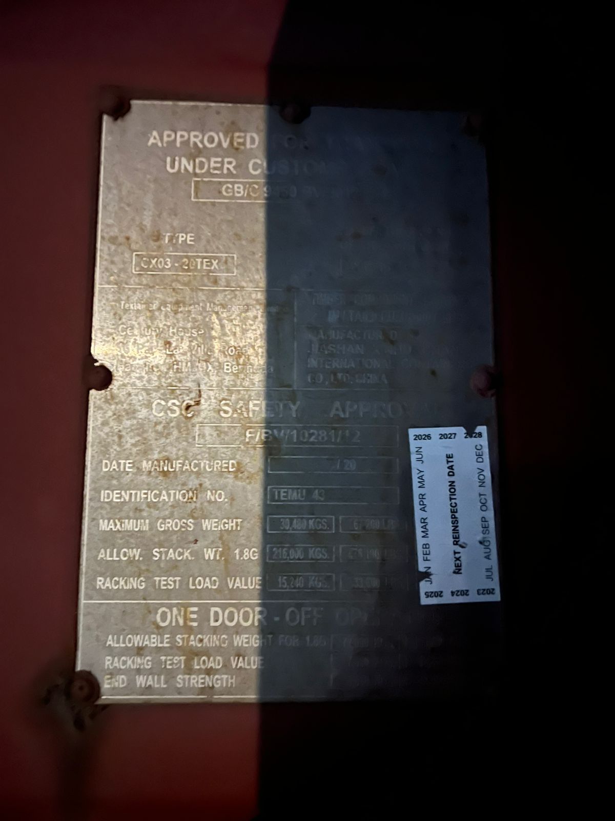 Морской контейнер TEMU4323202