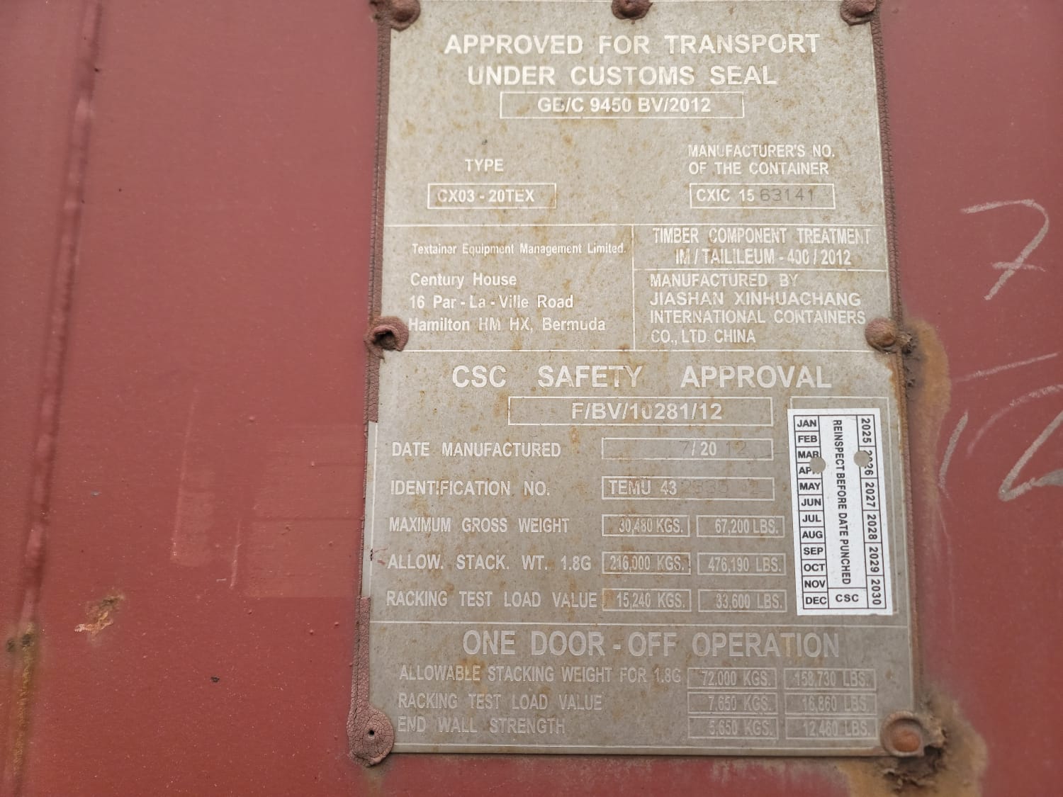 Морской контейнер TEMU4323352