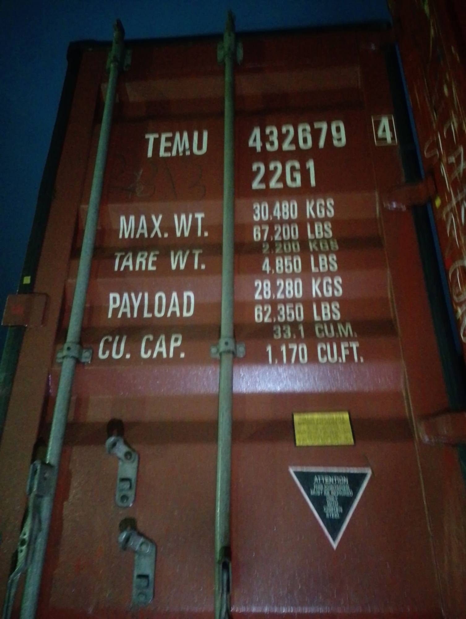 Морской контейнер TEMU4326794