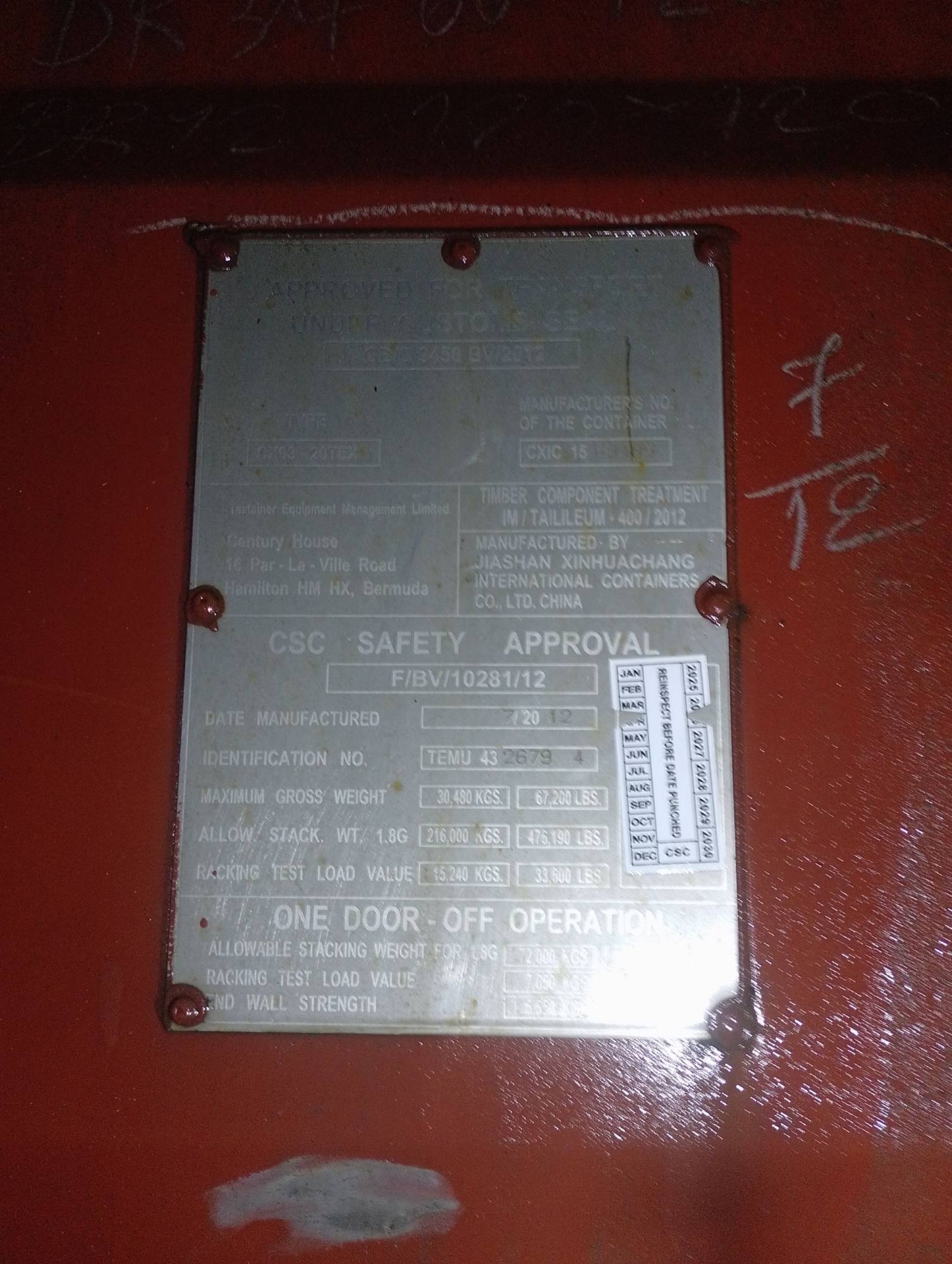 Морской контейнер TEMU4326794