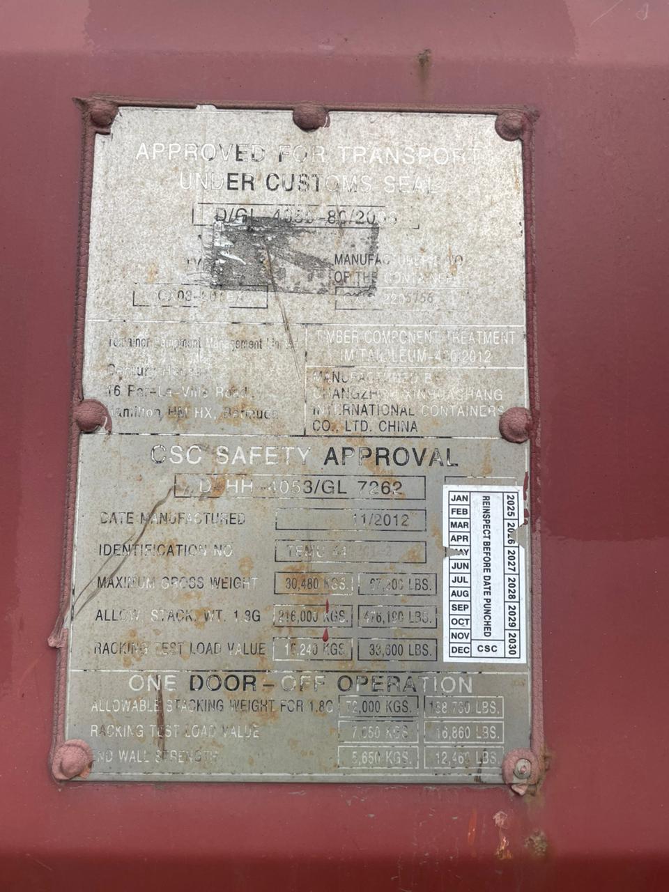 Морской контейнер TEMU4473012