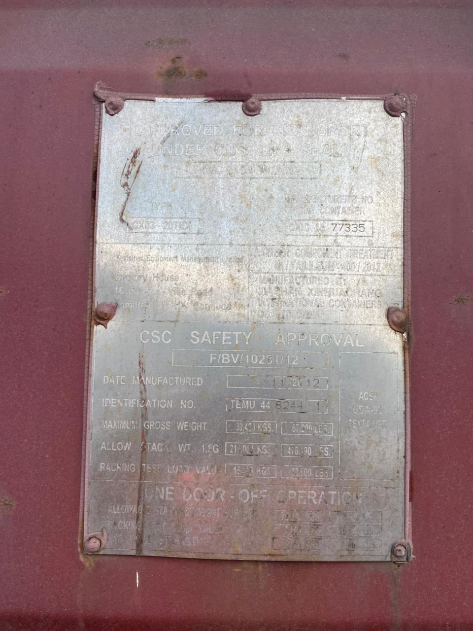 Морской контейнер TEMU4482441