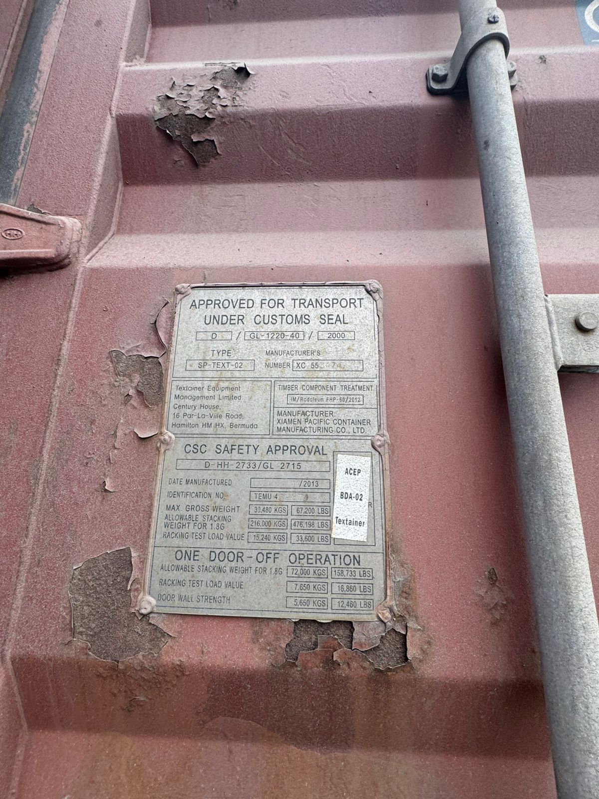 Морской контейнер TEMU4598745