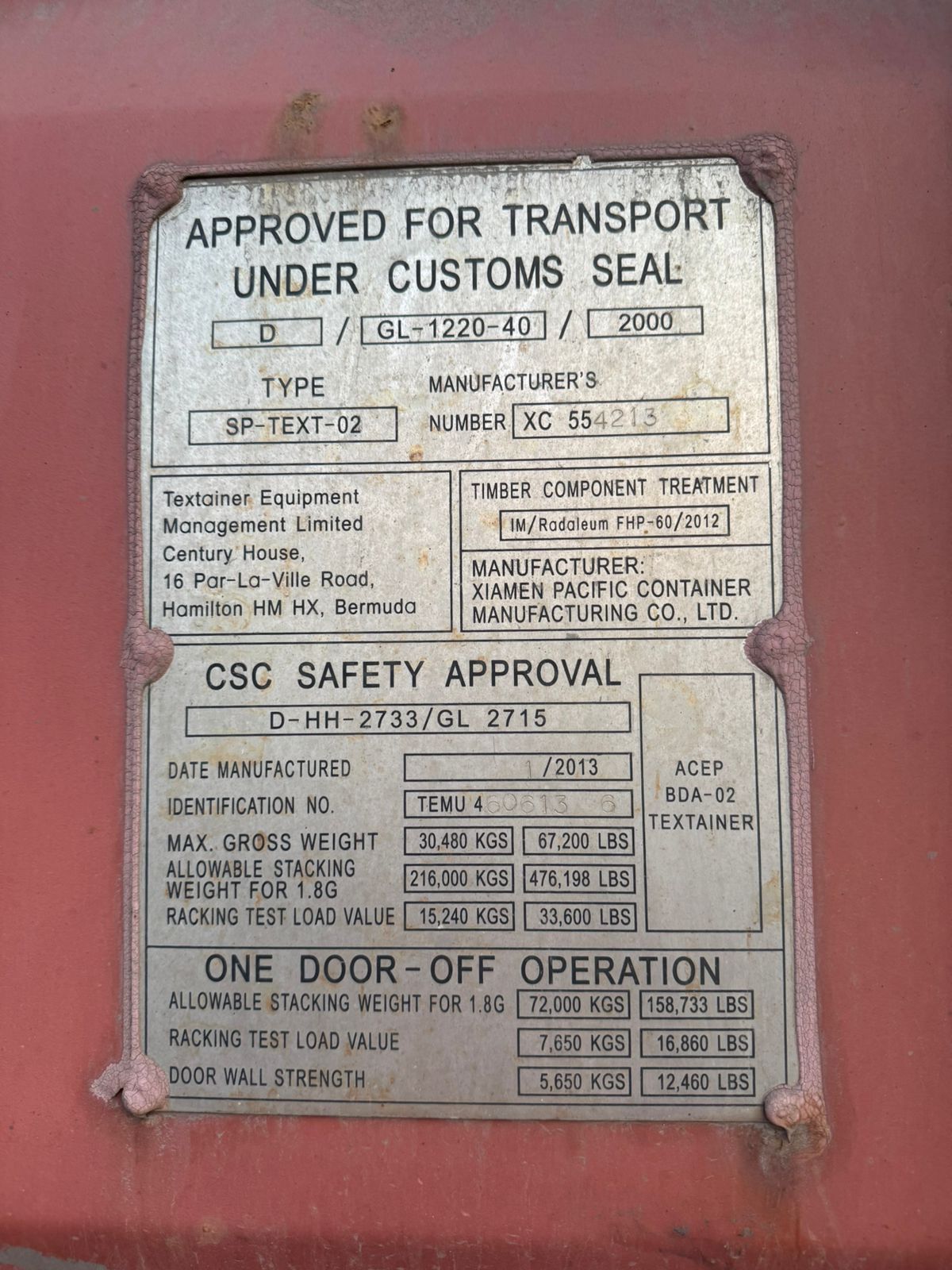 Морской контейнер TEMU4606136