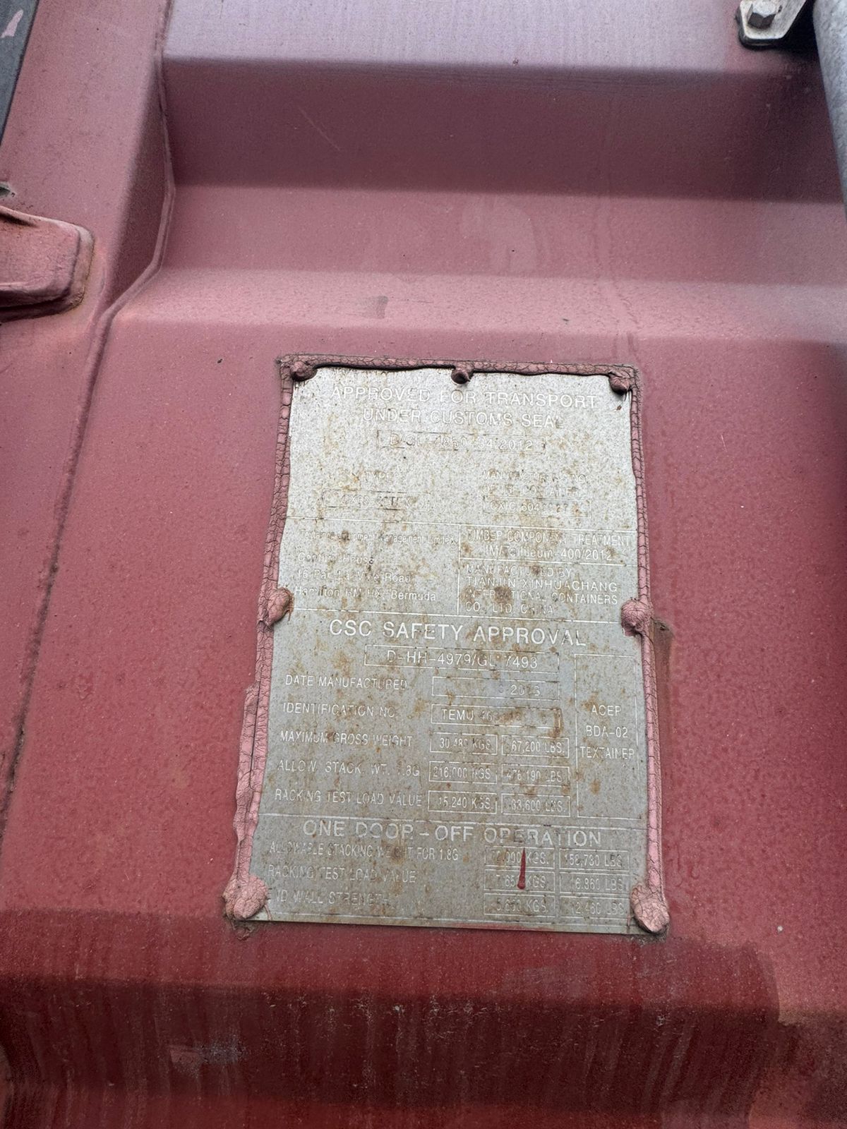 Морской контейнер TEMU4631150