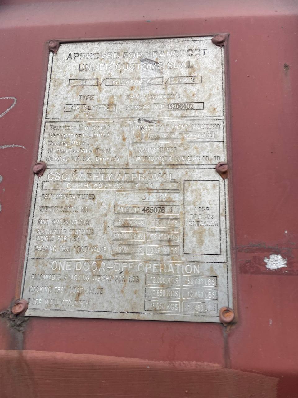 Морской контейнер TEMU4650761