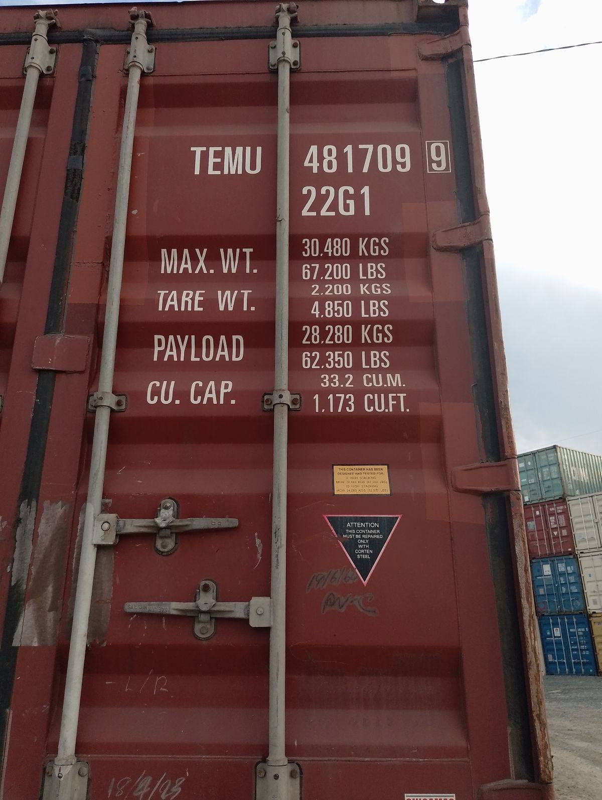 Морской контейнер TEMU4817099