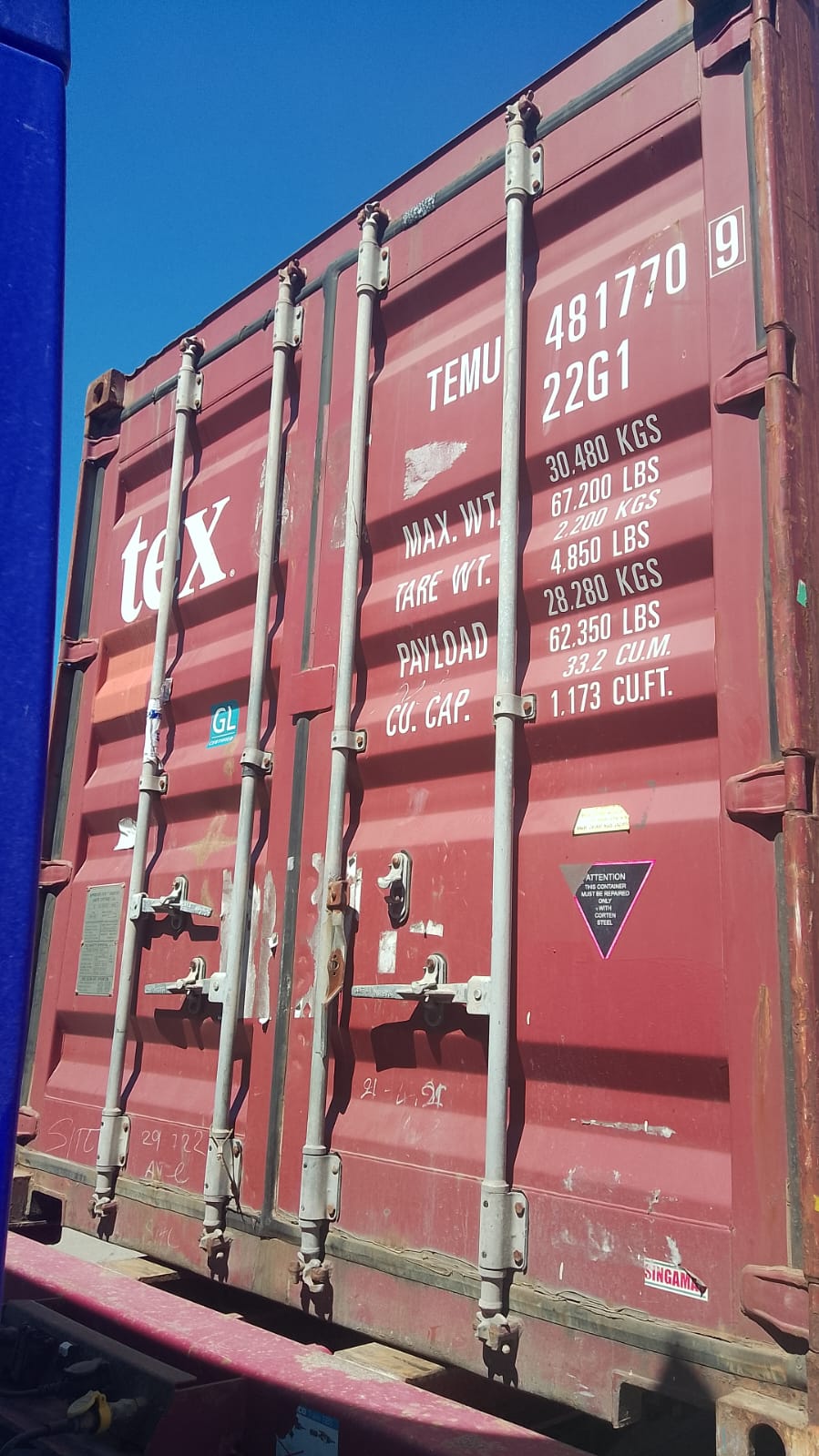 Морской контейнер TEMU4817709