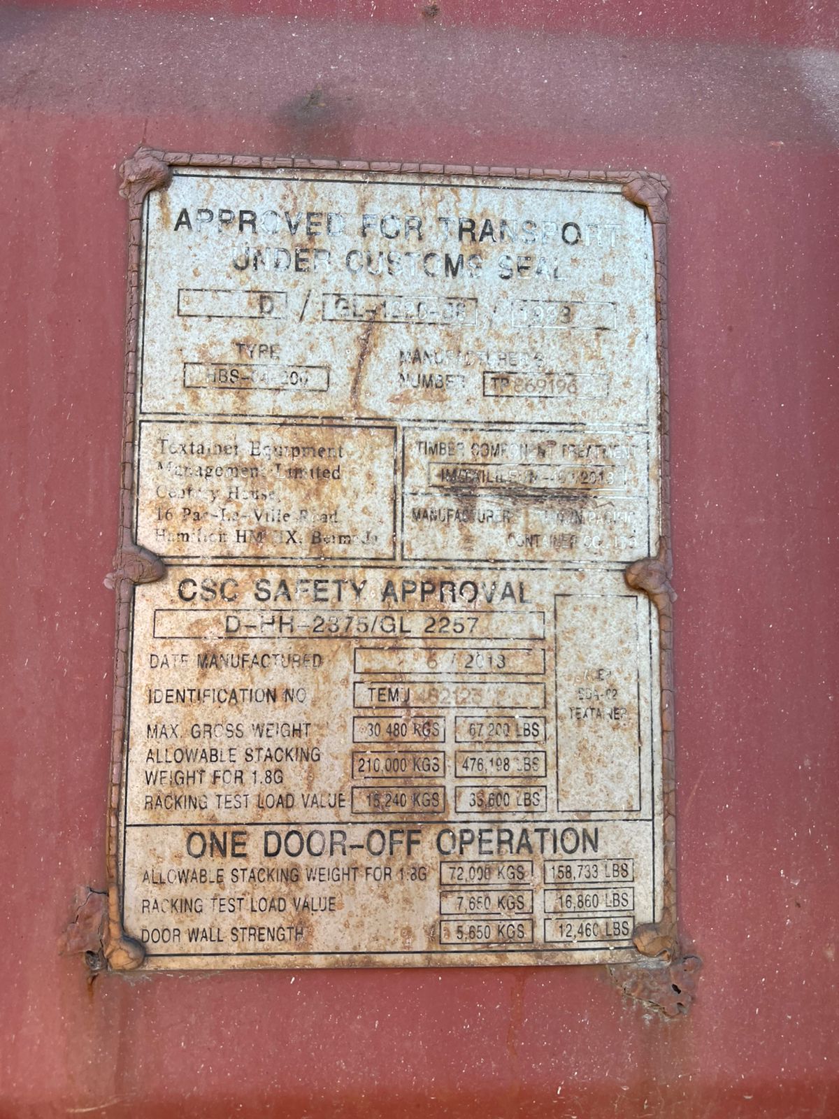 Морской контейнер TEMU4821231