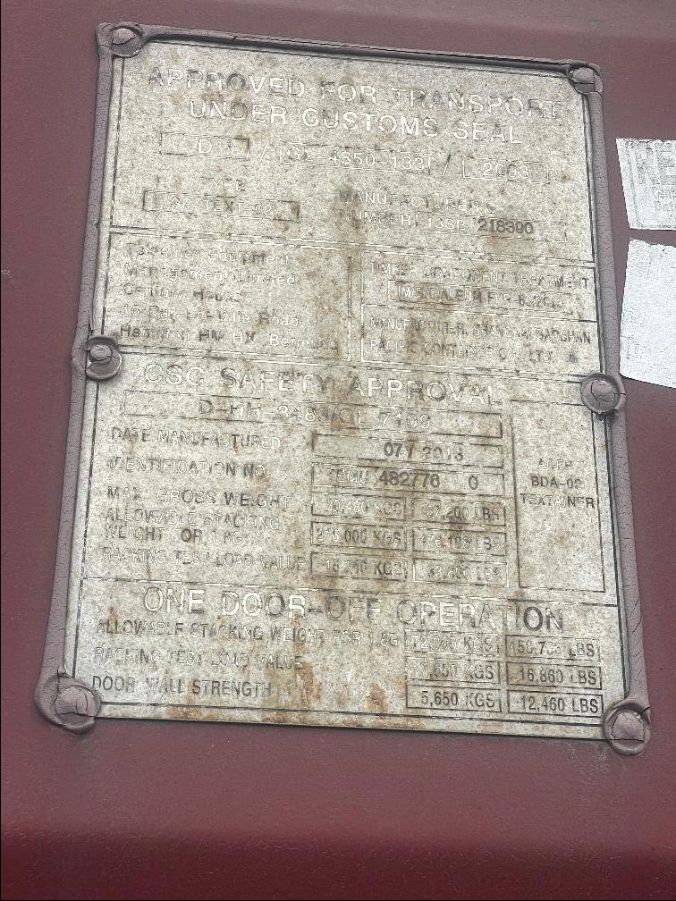 Морской контейнер TEMU4827760