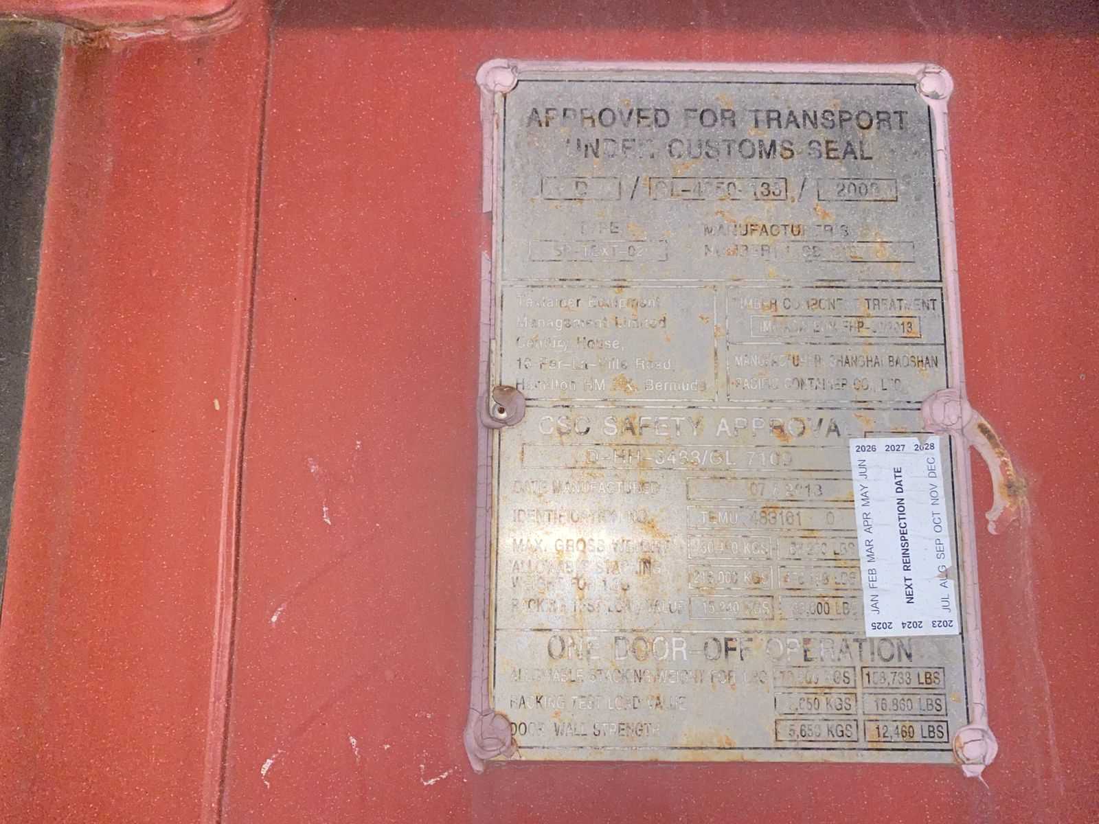 Морской контейнер TEMU4831610