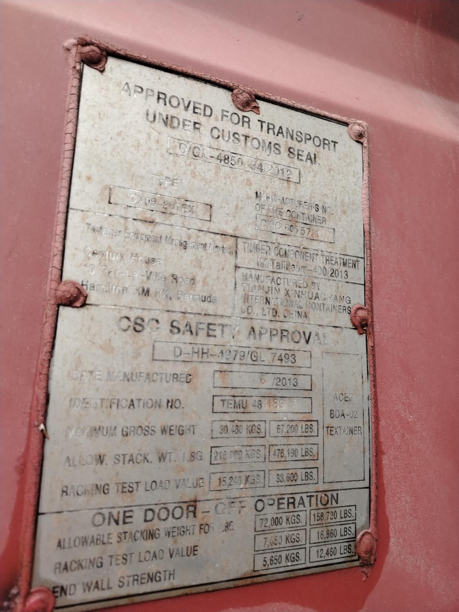 Морской контейнер TEMU4841897