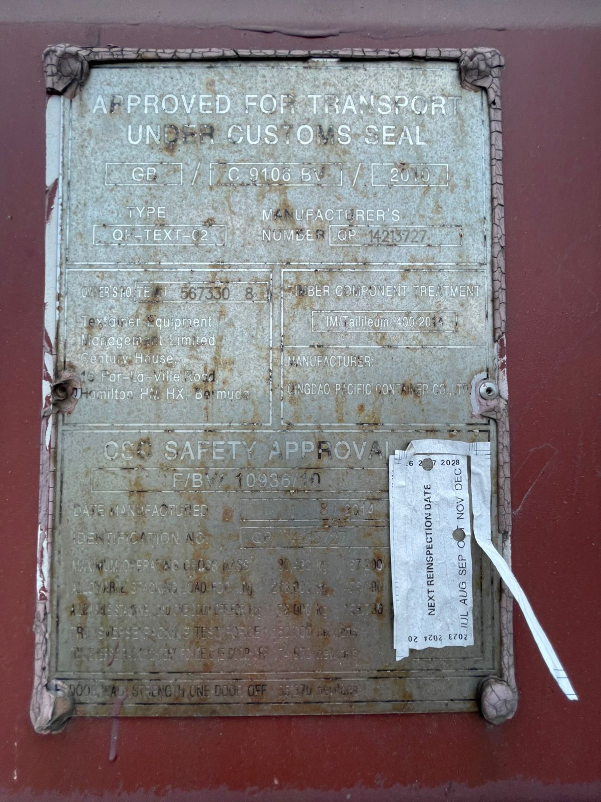 Морской контейнер TEMU5673308