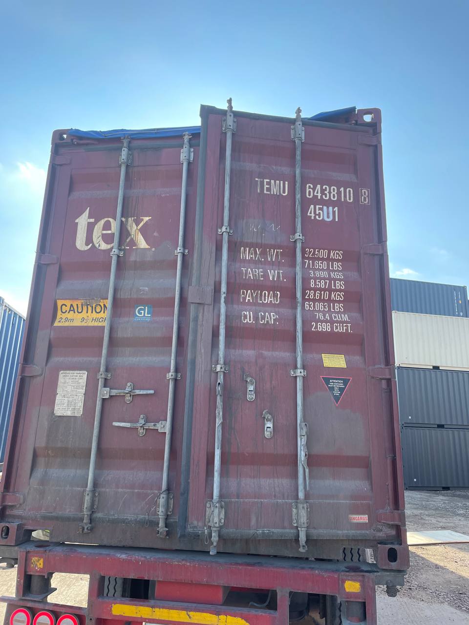 Морской контейнер TEMU6438108