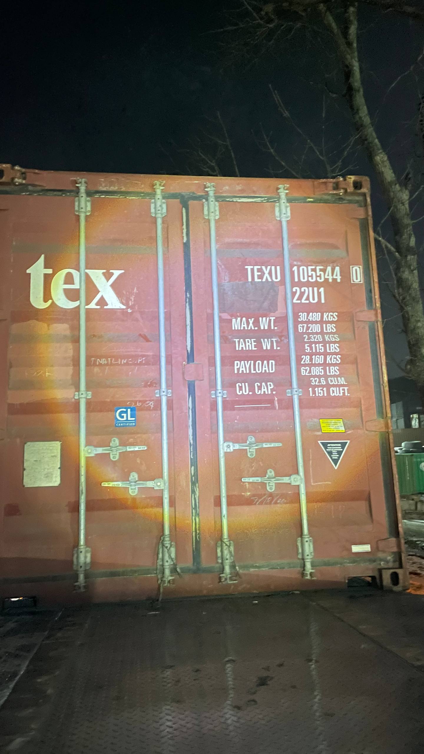 Морской контейнер TEXU1055440