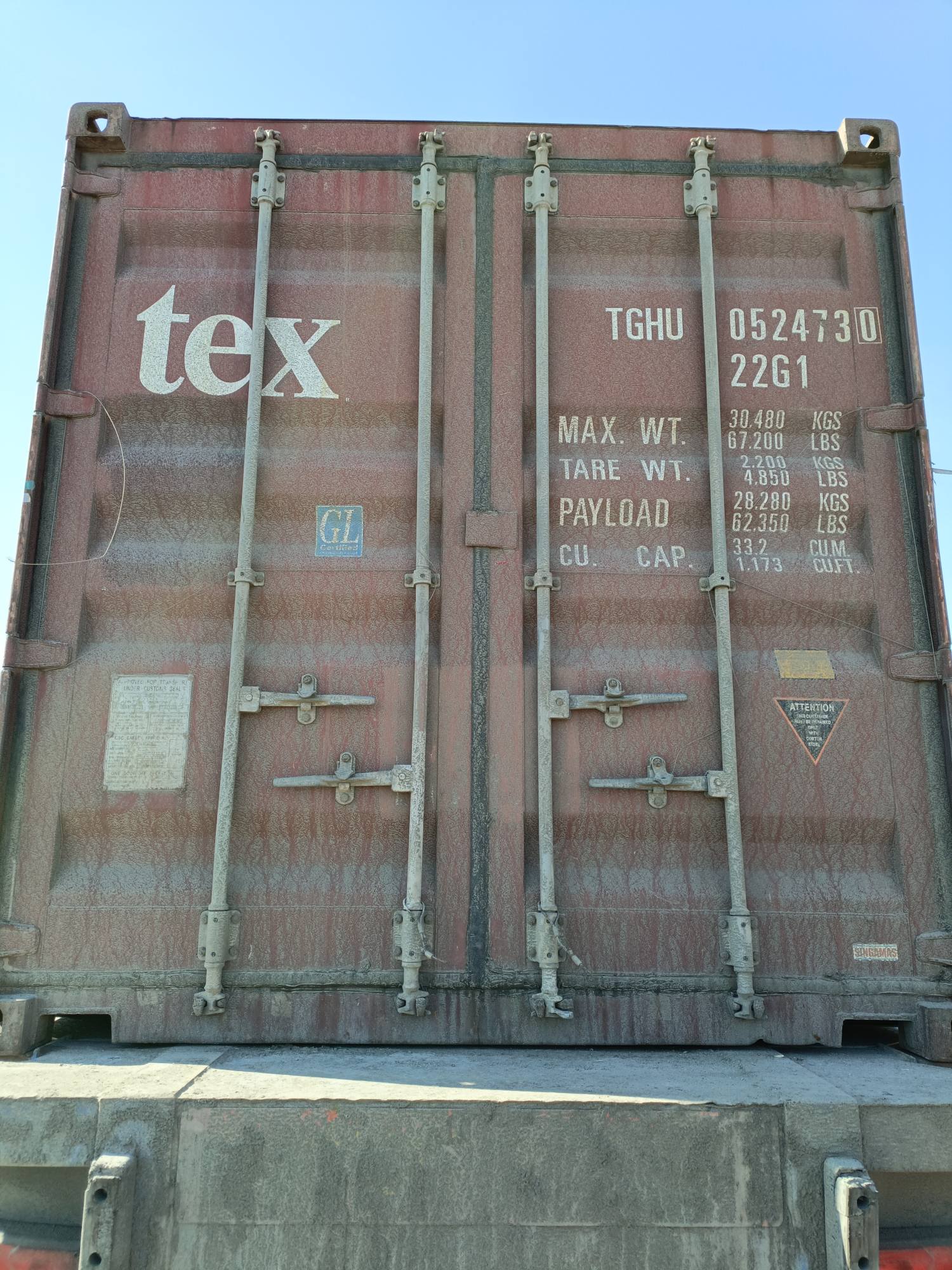 Морской контейнер TGHU0524730