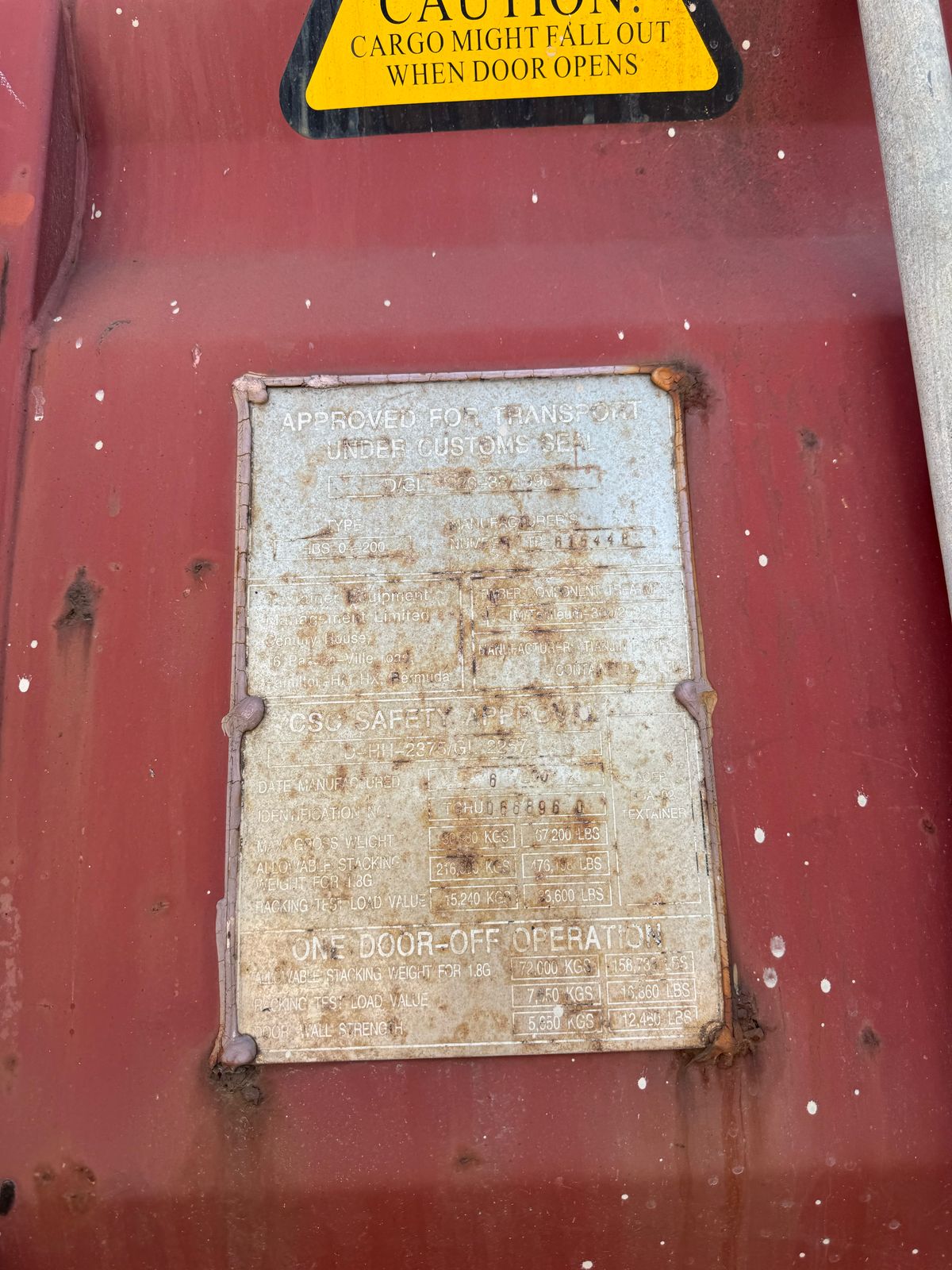 Морской контейнер TGHU0668960