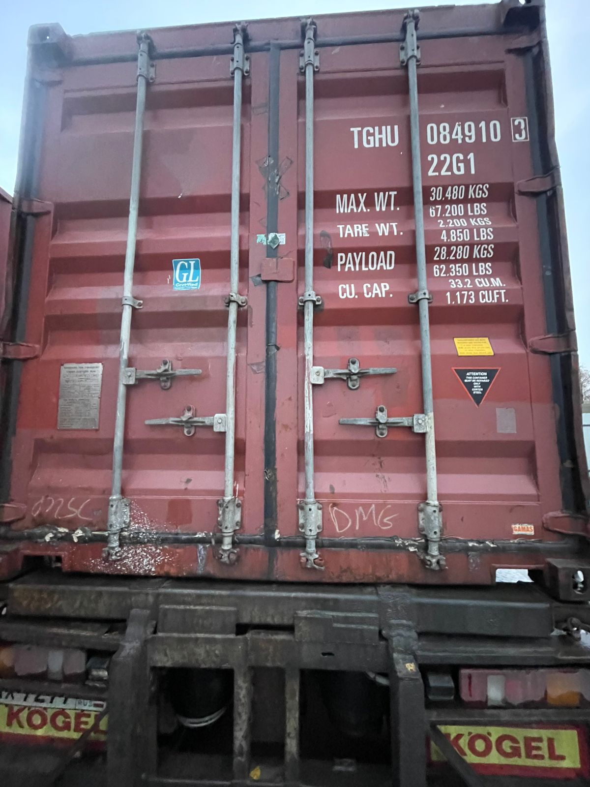 Морской контейнер TGHU0849103